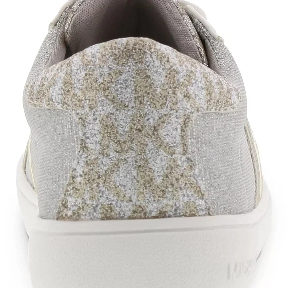 Michael Kors Toddler Girls Jem Square Sneakers in Silver-Gold Size 6 - Picture 6 of 16